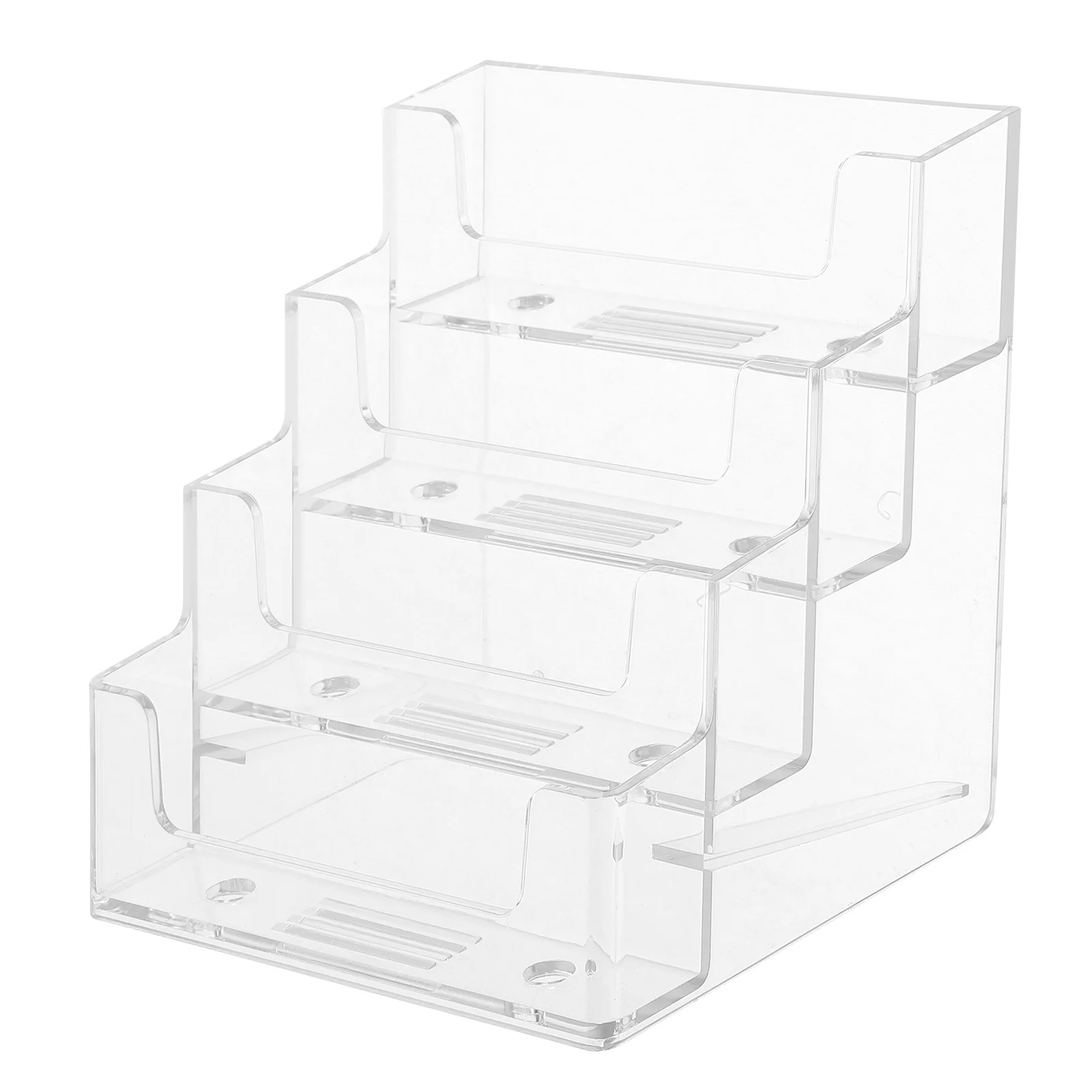 Suporte de negócios transparente organizador de mesa para armazenamento de cartões suporte de cartão de nome de mesa transparente reutilizável caso de exibição de cartão