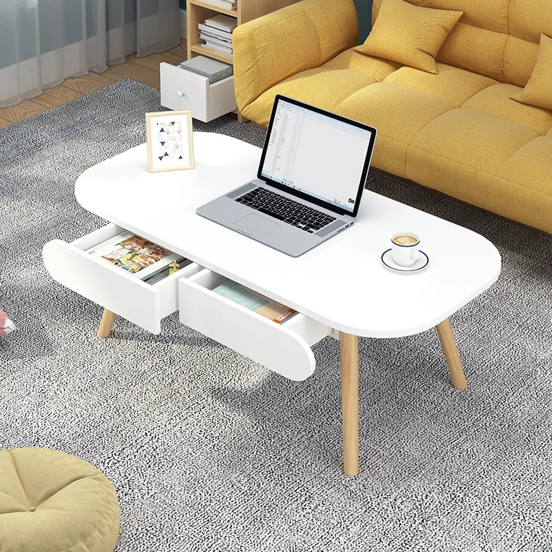 Nordic style coffee table living room sofa side tea table small apartment storage small coffee table