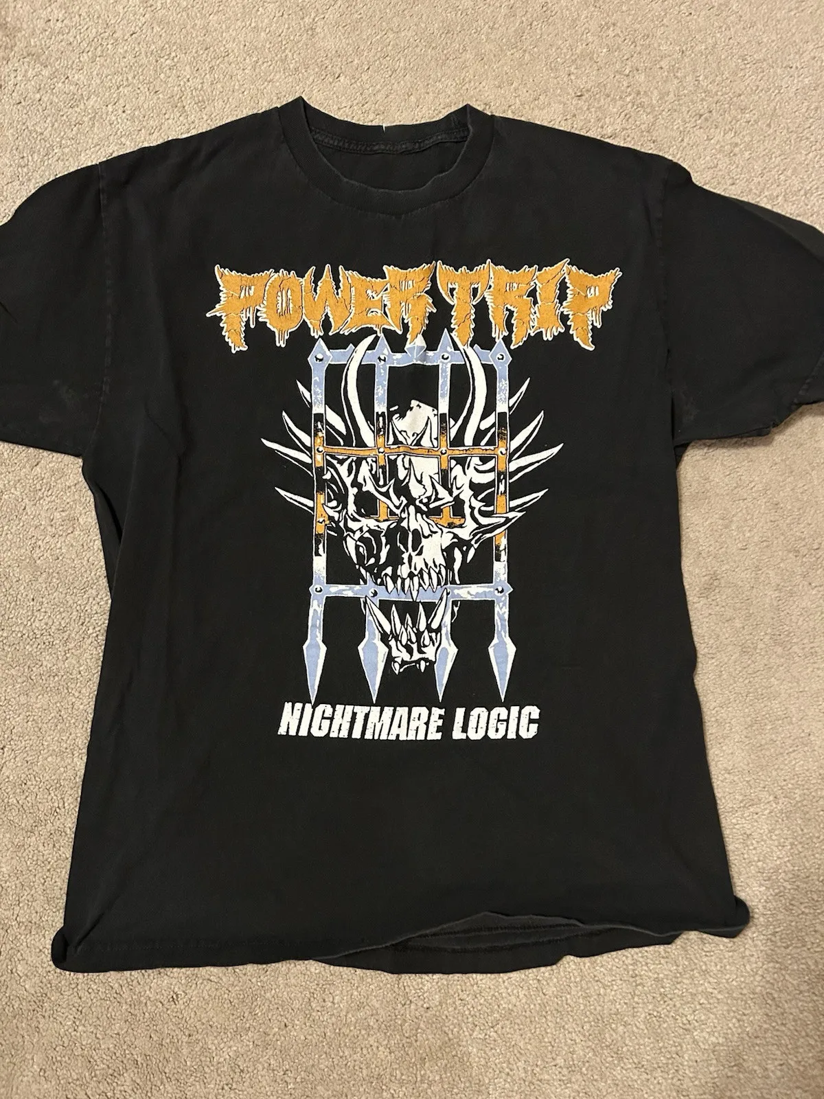 

Хлопковая футболка унисекс Power Trip Band Nightmare Logic Tour, полный размер UB273
