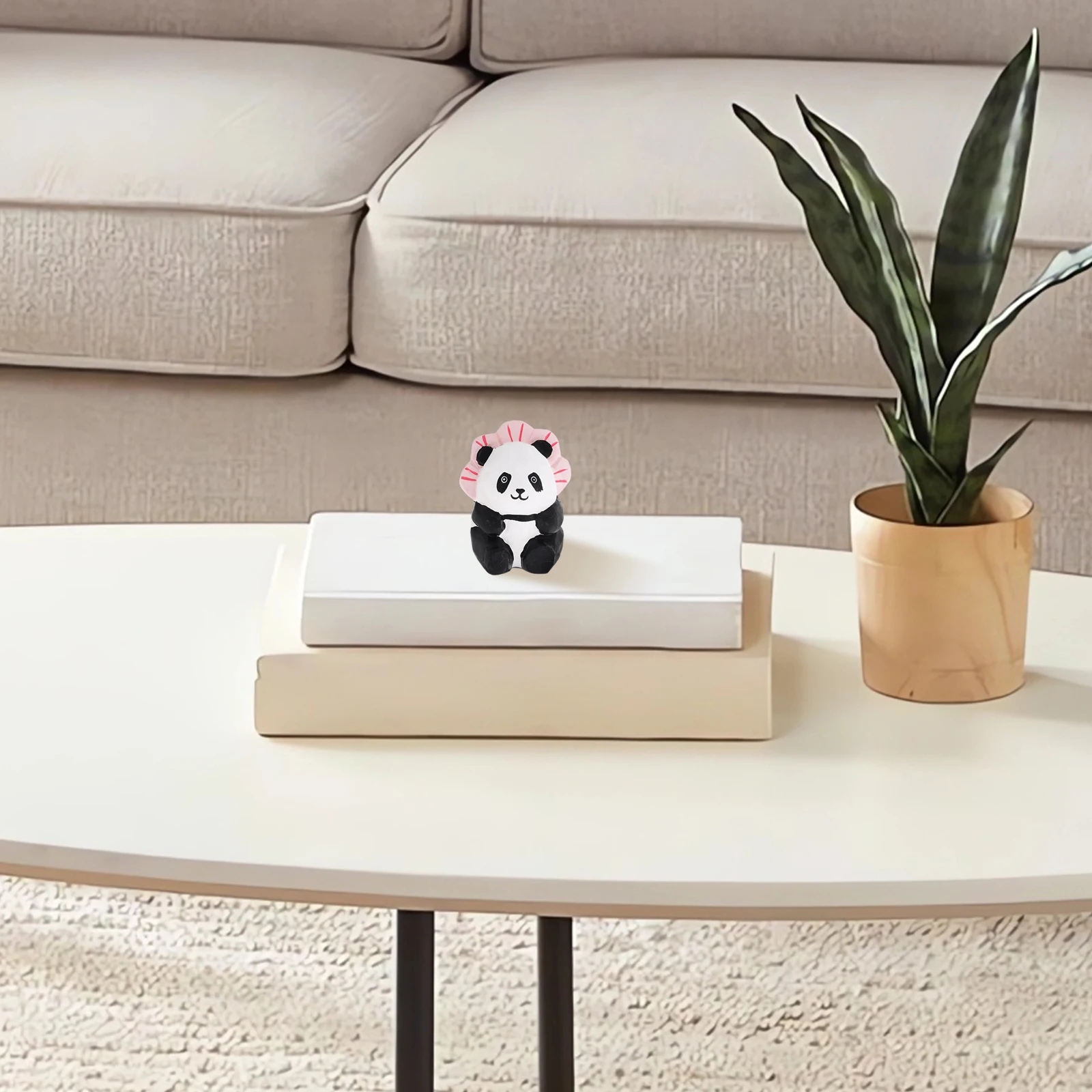 

Wooden Panda Ornaments Hand Carved Animal Figurine Mini Sculpture Animals Toys Garden Figurines