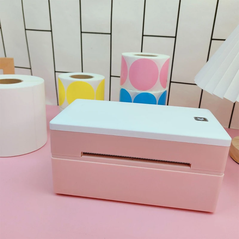 Thermal Label Printer Express Shipping Label Printing Compatible with Various Printing Software Ink-Free Operation Bluetooth Con