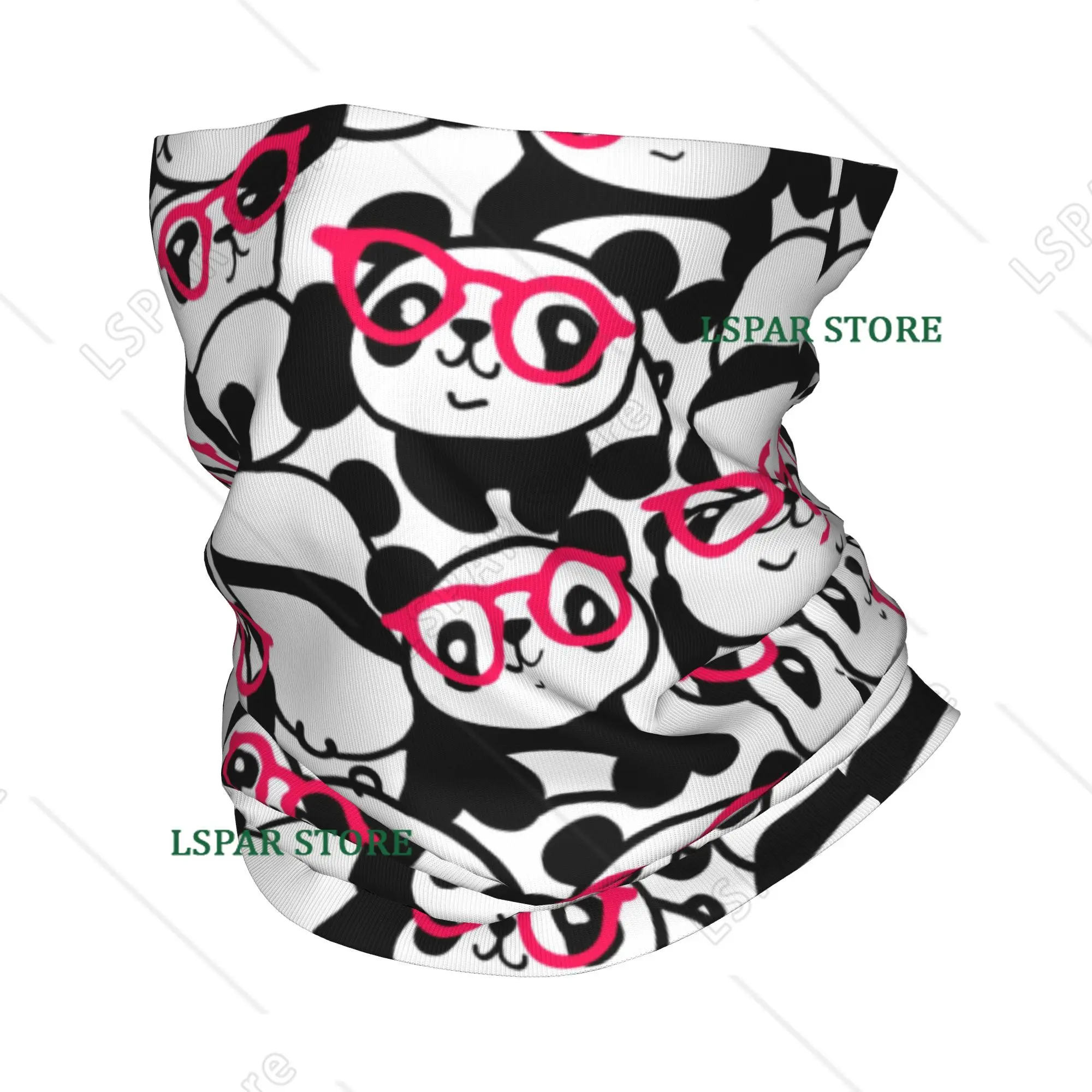 

Custom Anime Cute Panda Cartoon Bandana Neck Gaiter for Hiking Running Women Men Wrap Scarf Kawaii Balaclava Warmer
