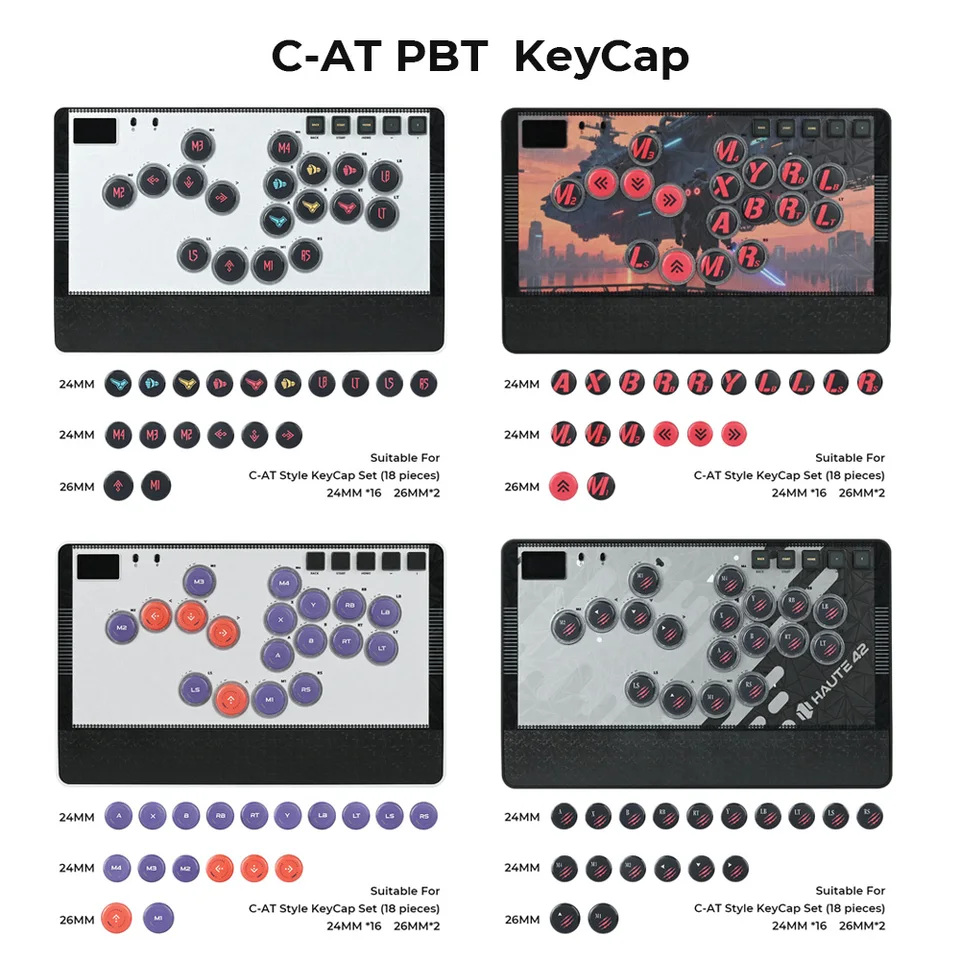 Haute42 Hitbox PBT Cross Keycaps For C-AT Sublimation Theme