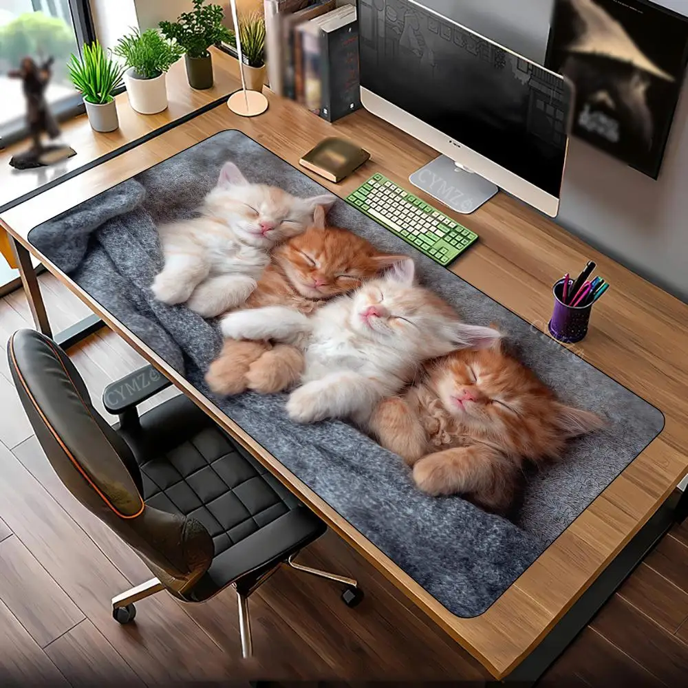 

Pictures of cute orange cats Mouse Pad Desk Mat Gaming mats rubber anti-slip desk accessories suitable for office and games