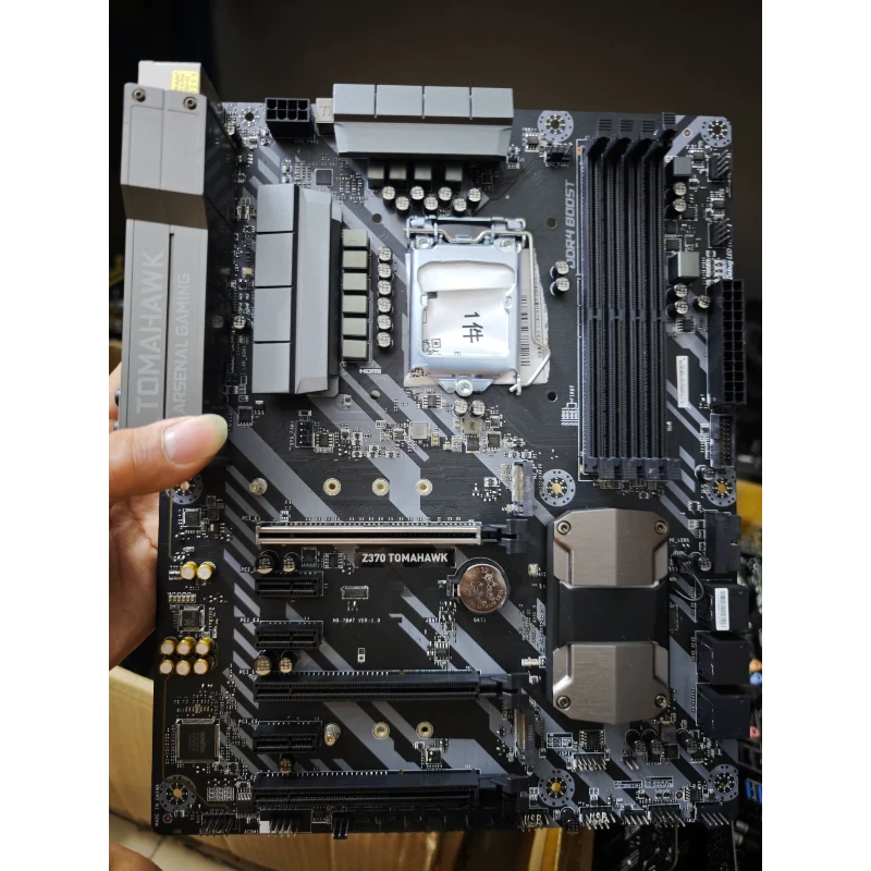 

Used ATX Motherboard for MSI Z370 TOMAHAWK MS-7847 LGA1151 Z370 DDR4 Dual M.2 USB3.1 Gen2 Type-C RGB Overclock Nice Condition