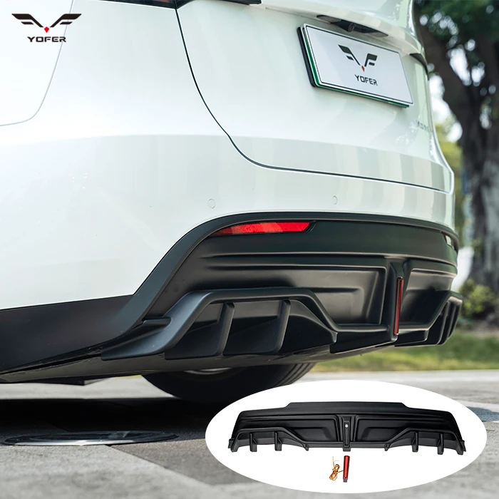Yofer Glossy Black Painting Unpainted Car Diffuser Spoiler Parts Rear Diffuser Bumpers for teslas Model Y