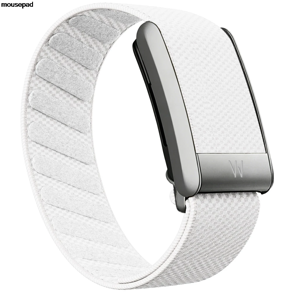 Compatible with Whoop 4.0 Wristband Straps Nylon Braided Elastic Sports Replacement Strap with Silver U-Shaped Metal Frame