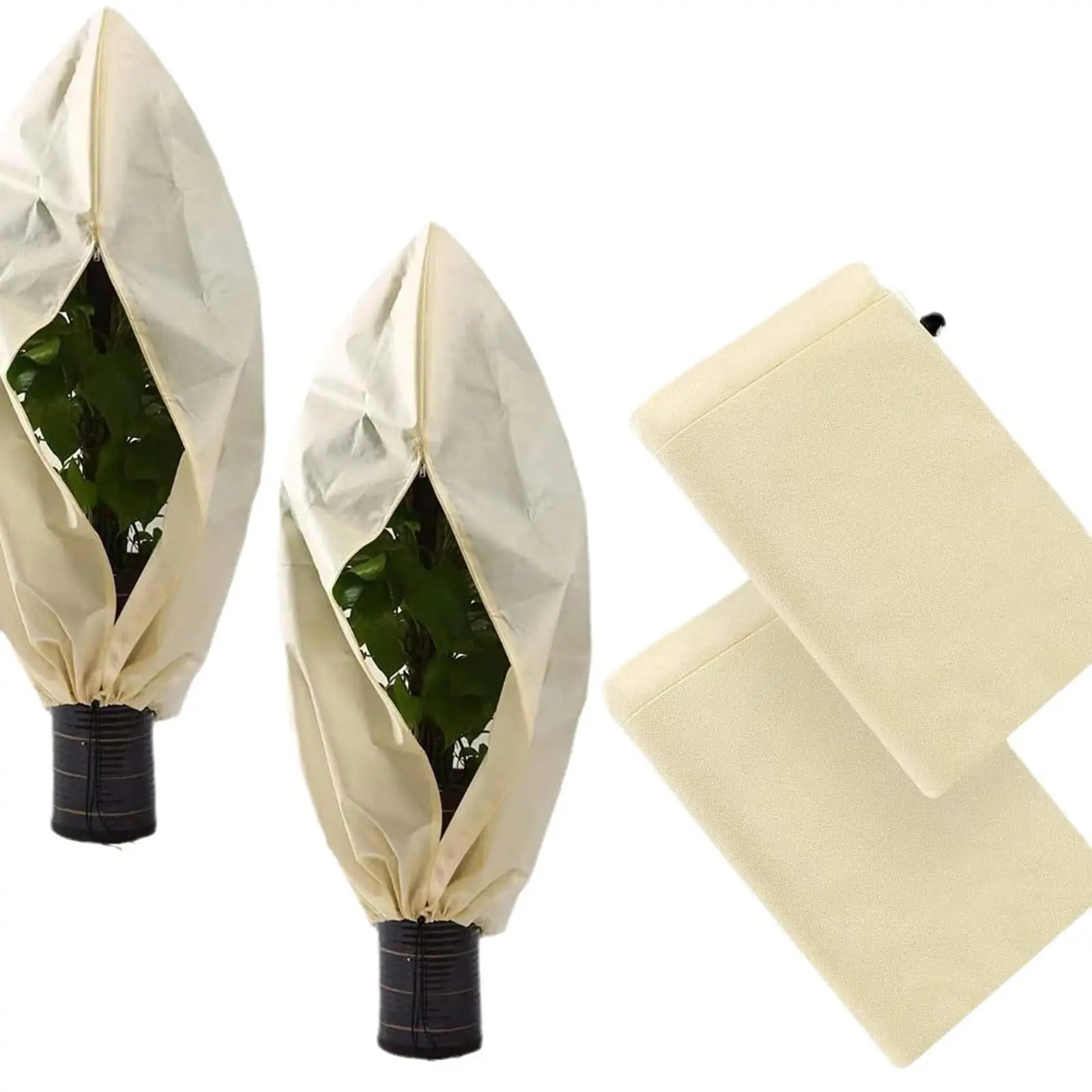 Plant Cover with Zipper Practical Antifreeze Bag Frost Blanket Winter Frost Protection Bag for Seedlings Vegetables Backyard