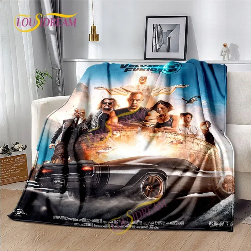 Fast & Furious Film-Überwurfdecke, superweich, Fernsehen, Freizeit, Büro, Reisen, Blanke, Bettwäsche, Accessoires, Sofa-Bett-Decke