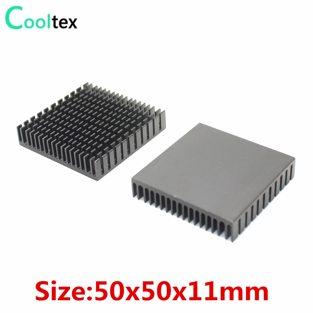 (Special offer)  2pcs/lot  50x50x11mm Aluminum  HeatSink  Heat Sink radiator  for electronic Chip LED RAM COOLER cooling