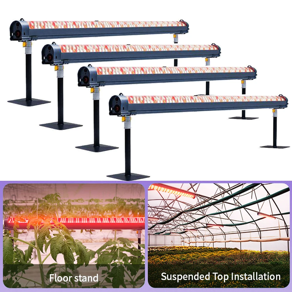 

LED Grow Light Bar 120W Far Red Full Spectrum Under Canopy Lights Indoor Plants Tube for Bloom Application Tent Plants Growth