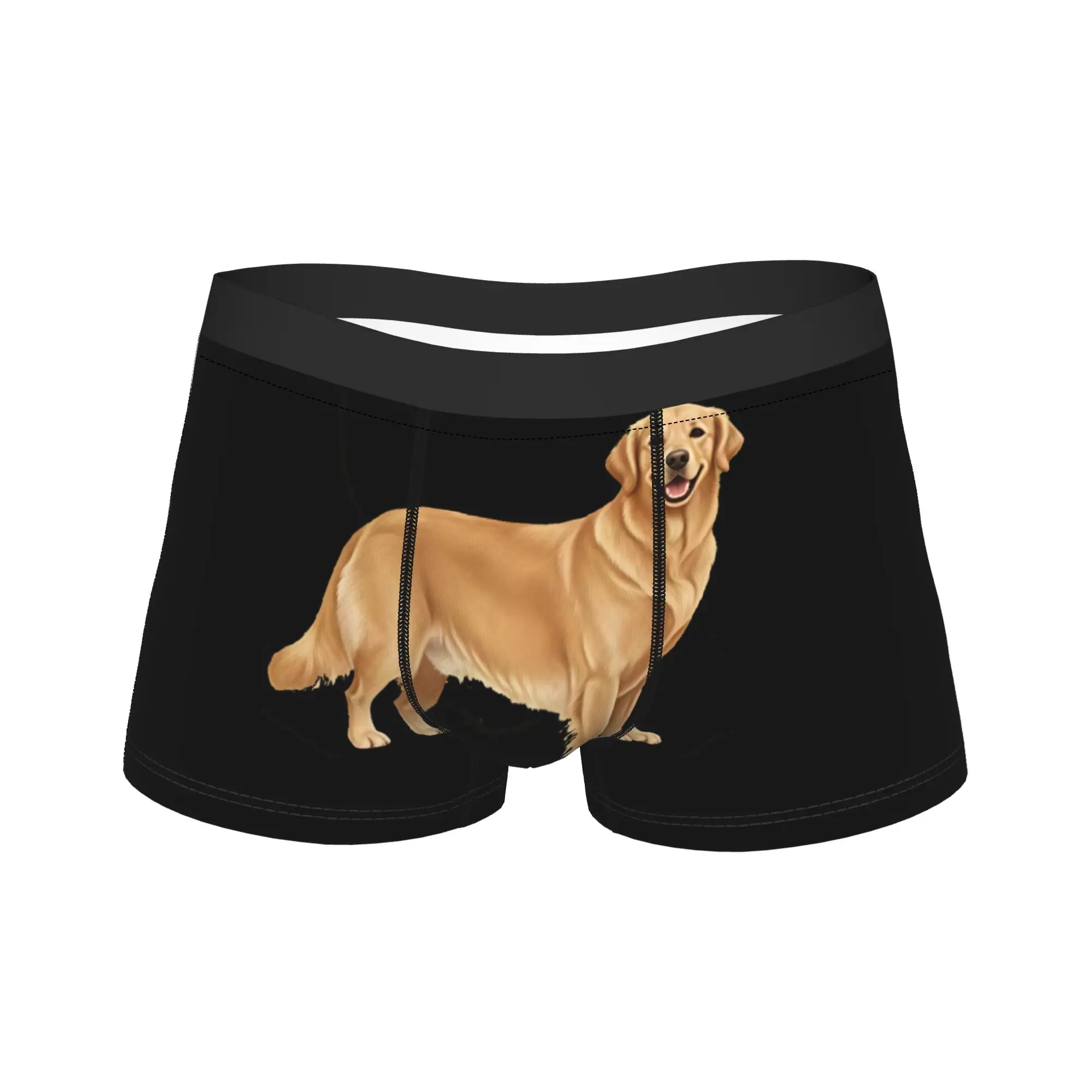 Golden Retriever Full‑body Underwear  Male Underpants Customs Elastic Boxershorts High Quality Boxer Brief Big Size
