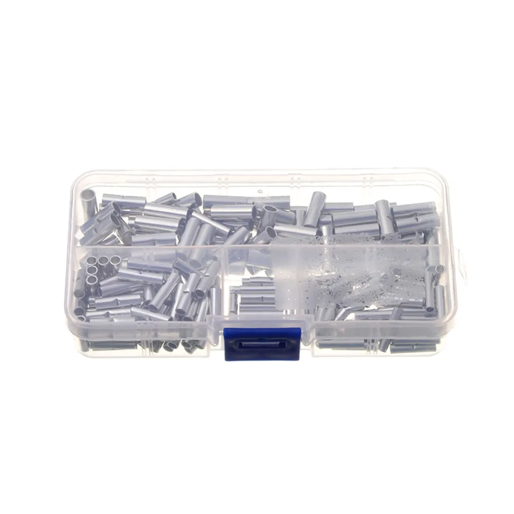 200pcs 22-18 AWG Non-Insulated Butt Connectors 12-10 AWG Seamless Crimping Design Wire Ferrules Storage Case Included 16-14 AWG