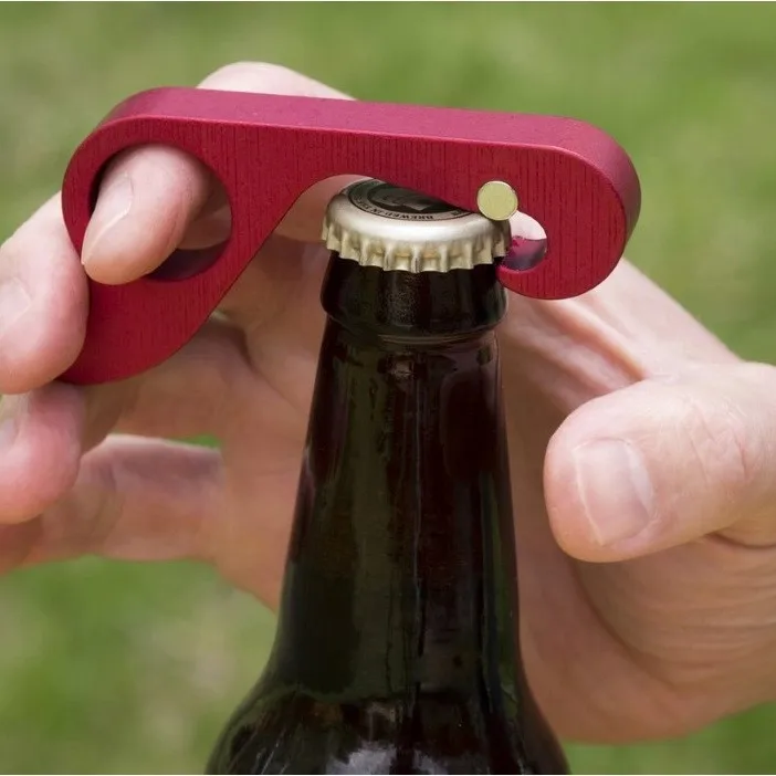 Magnetic One-Hand Bottle Opener - Heavy Duty Metal Opener with Secure Grip for Effortless Opening
