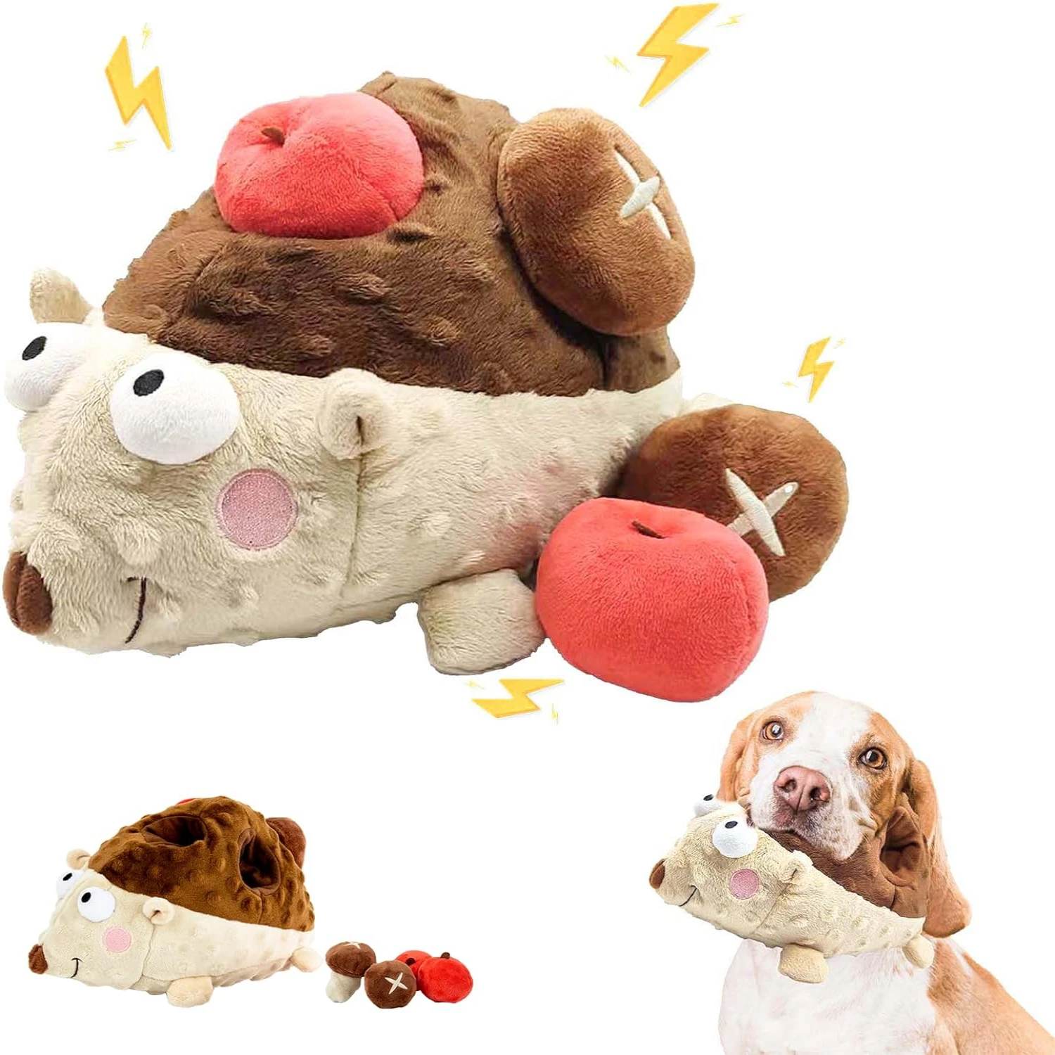 Engaging and Durable Interactive Hedgehog Dog Toys for Active Large Breed Companions - Keep Your Furry Friend Happy and Entertai