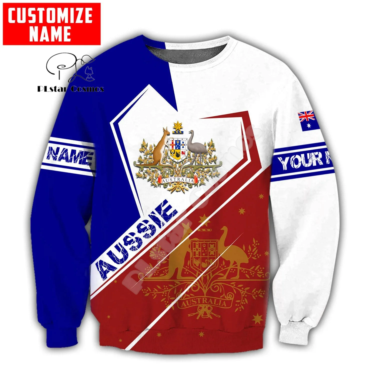 Sudadera con capucha con nombre personalizado, chaqueta con estampado Retro de 3D, Bandera de país, cultura aborigen de Australia, tatuaje Tribal, Harajuku, informal, divertida, S