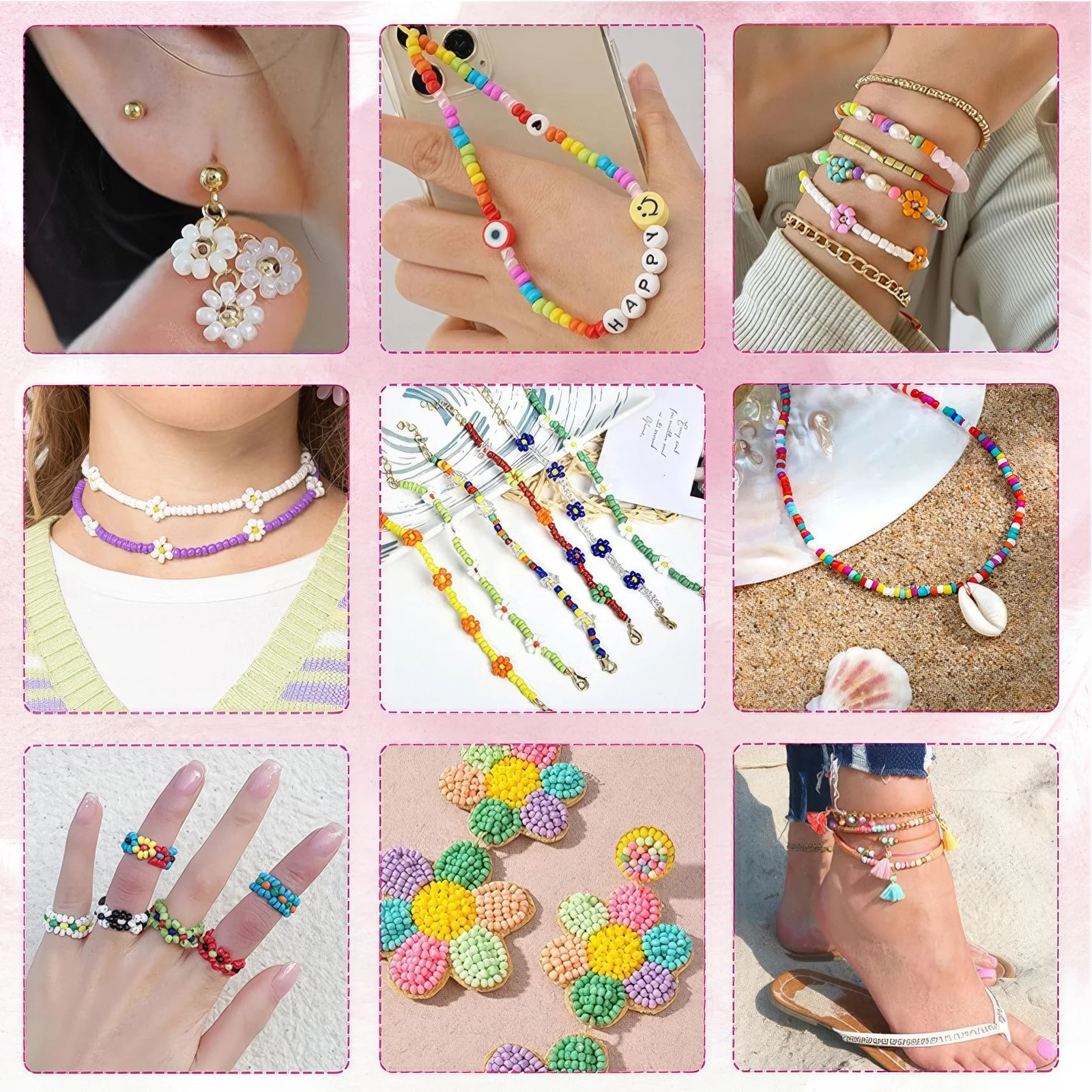 1650 pieces/set DIY bead accessory set, Girls\' Letter Jewelry , birthday charm bead Craft Set, Girls\' Birthday Gift
