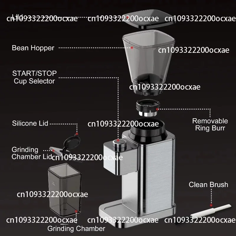 Professional Coffee Grinder Electric Espresso Bean Grinder Burr 24 Adjustable Settings