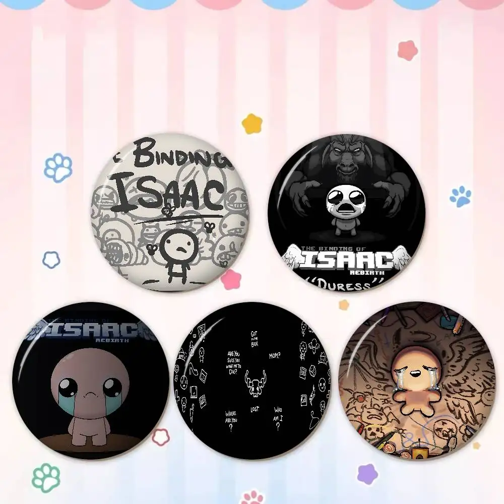 T-The Binding Of Isaac Soft Button Pin Bright Printed Icon Gift For Friends Badge Collar Brooch Lapel Pin Metal