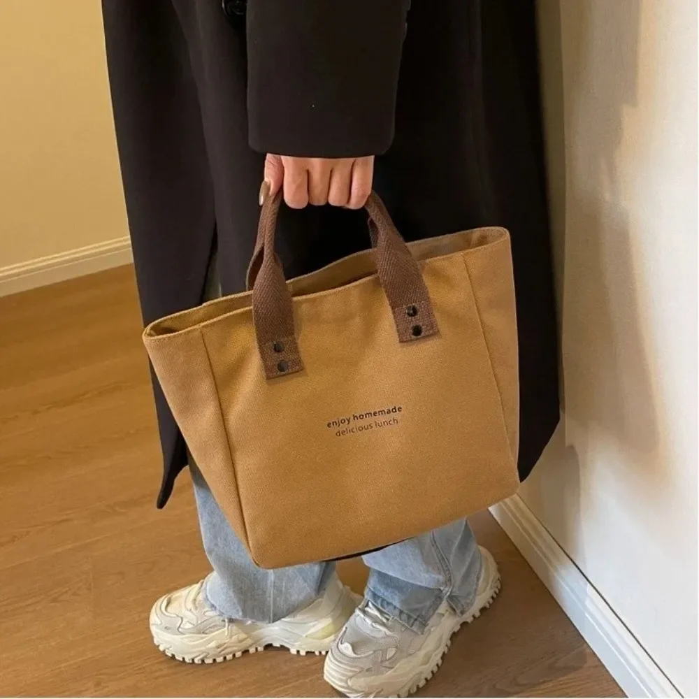 

Классическая ручная сумка-тоут, парусиновая однотонная женская сумка, большая вместительная сумка на плечо для работы и повседневного использования