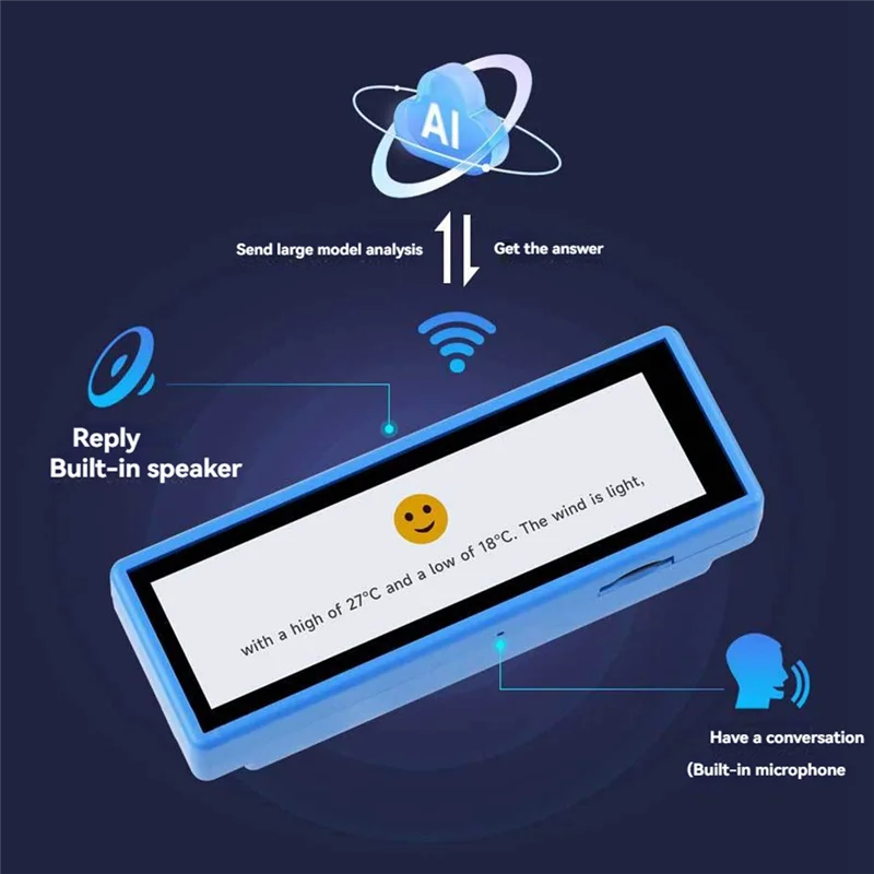 FFYY-ESP32-S3-N16R8 딥시크 샤오지 AI 채팅 로봇 박스 3.49인치 LCD 터치스크린 디스플레이 Wi-Fi 및 BLE 5 지원 개발 보드