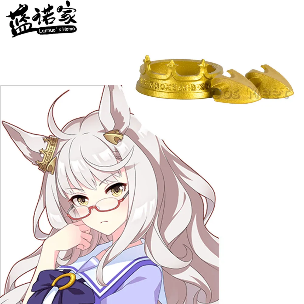 

【Lannuo's Home】Pretty Derby Biwa Hayahide Cosplay Headwear Halloween Carnival Convention 3D Printing Wig Hair Accessories