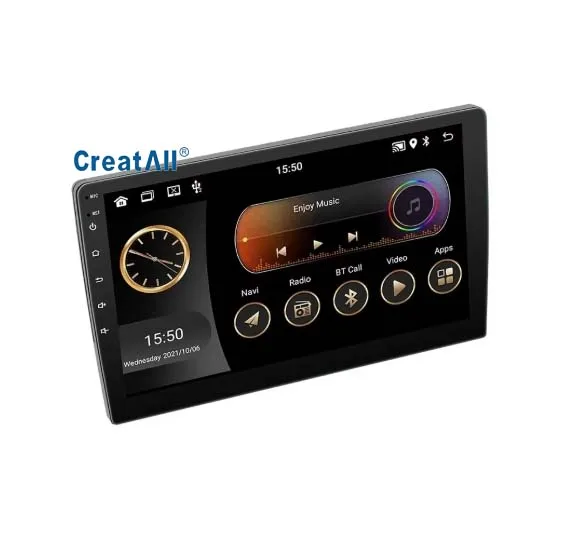 Creatall 10-Inch Wireless CarPlay Adapter with Bluetooth Phone Connectivity HD Rearview  Integrated Android GPS Navigation