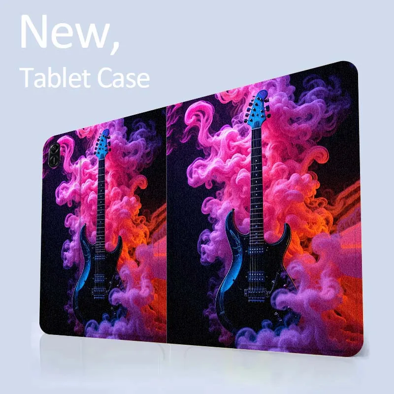 Neon Guitar Design Tablet Case For Honor Tab Pad 6 7 8 9 X8 V7 V8 X9 13 X8a X9a Pro 10 Magic GT GT2 10.1 13.3 Inch