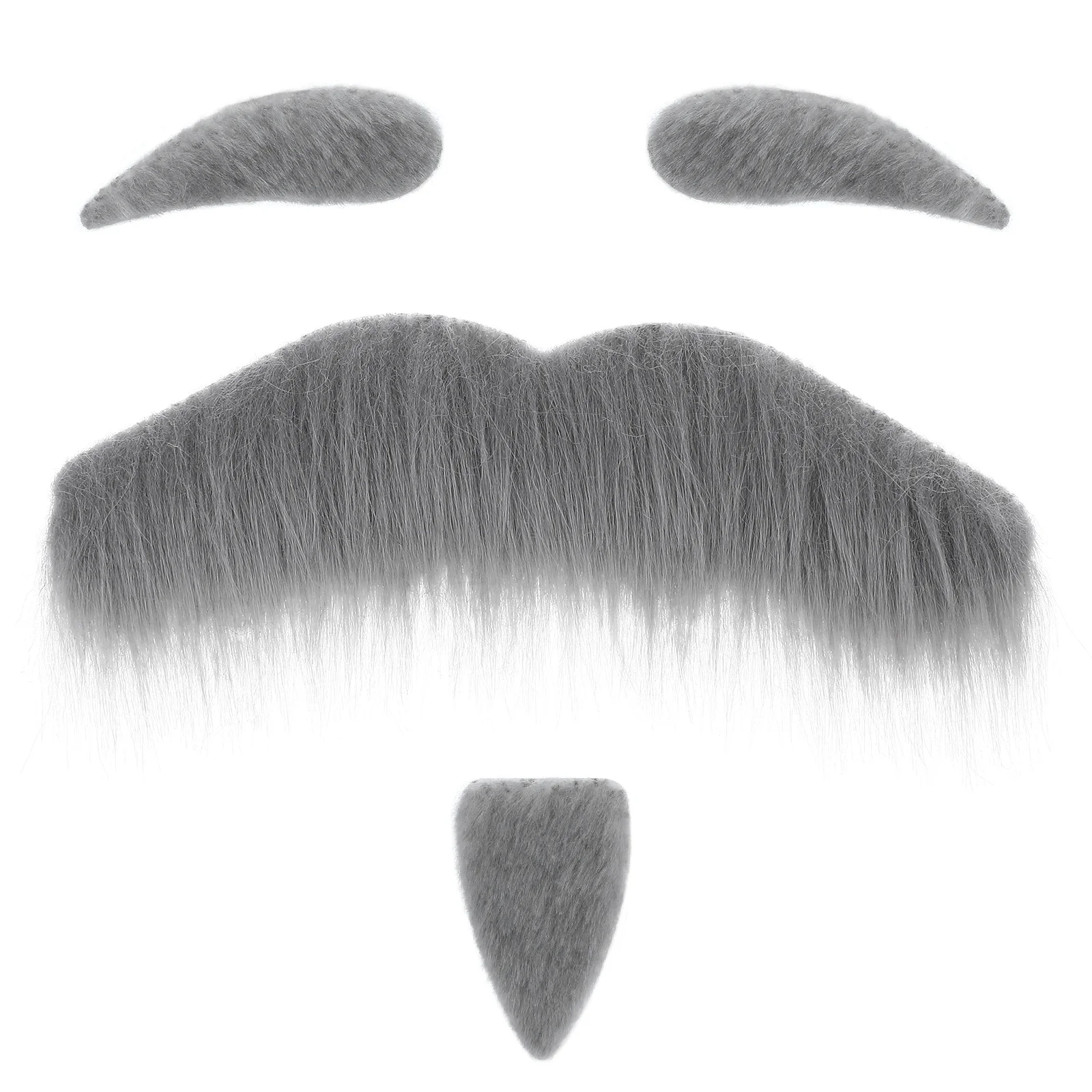 Wizard Fake Mustache Beard Mustaches Self Adhesive for Adults Light Grey Halloween Decor