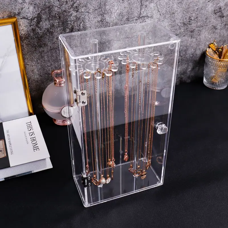 Acrylic Jewelry Box Organizer for Women Ring Bracelet Jewelry Box Storage Necklace Earrings Transparent Display Stand Accessory
