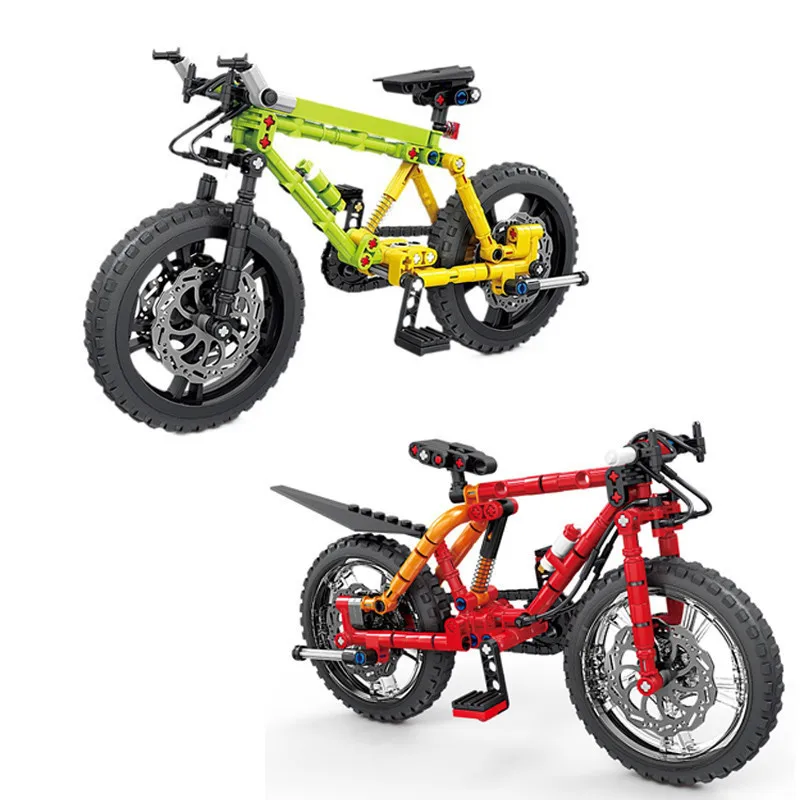 Décennie s de construction de vélo de montagne pour enfants, décoration de modèle de vélo, simulation de voiture, jouets assemblés, 2 styles