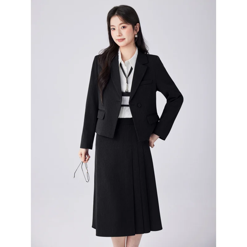Women's Suit Set2026Spring new professional formal attire for interviews, stylish workplace suit with a two-piece skirt set
