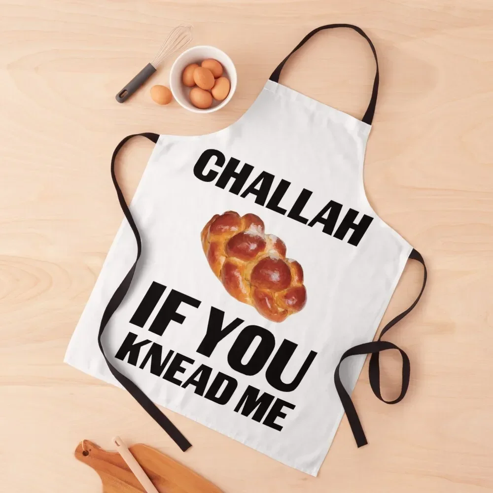 

Challah If You Knead Me Apron For Cosmetologist carpenter Woman Kitchens Apron