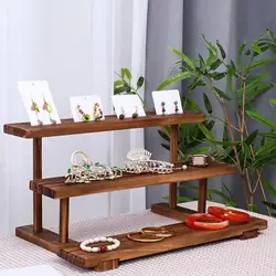 Wood Display Stand Showcase Fixtures Decorative Collectibles Display Stand Jewelry Rack for Sculptures Toys Hotel Restaurant