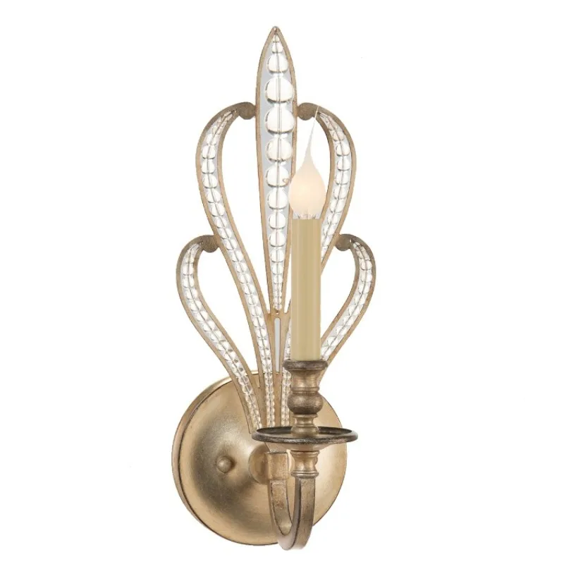 Duplex floor light luxury lamps French candle bedroom crystal lamp y