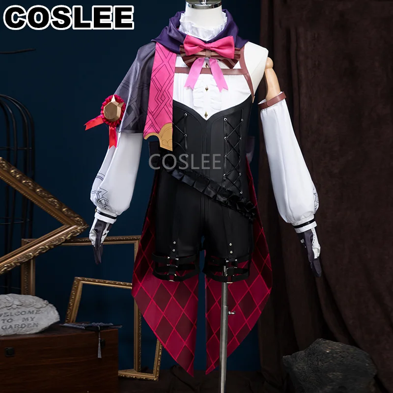 COSLEE Genshin Impact Lyney Magician Game Suit Fashion Uniform Cosplay Costume Women Halloween Carnival Party Outfit XS-3XL New