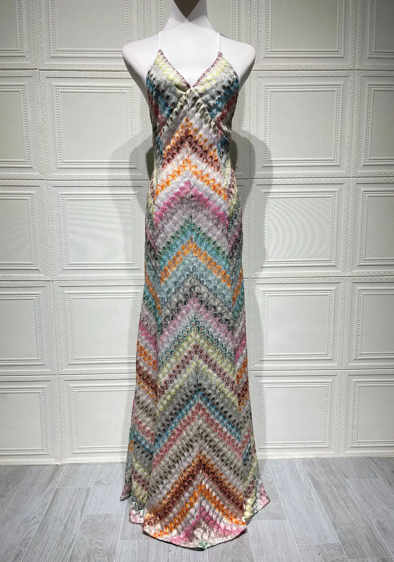 2026 New Style Dress Patchwork Long Gown Sexy Strap Dress Handmade Crochet Chic Woman 2025 Summer Dress Robe Vestido Women - Image 6