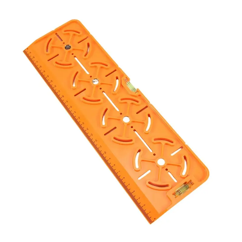 Y42A-Electrical Installation, Drywall- Drilling Template With 30 Cm Ruler, For Sockets/Flush-Mounted Boxes, Includes Spirit Leve