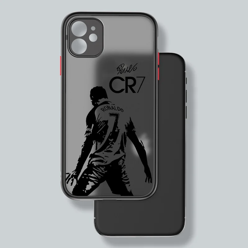 Piłka nożna CR7 Cristianos ronaldos Etui na telefon do iPhone\'a 16 15 14 13 12 11 Mini Pro Max XSMax 8 Plus Matte Transparent Back Cover