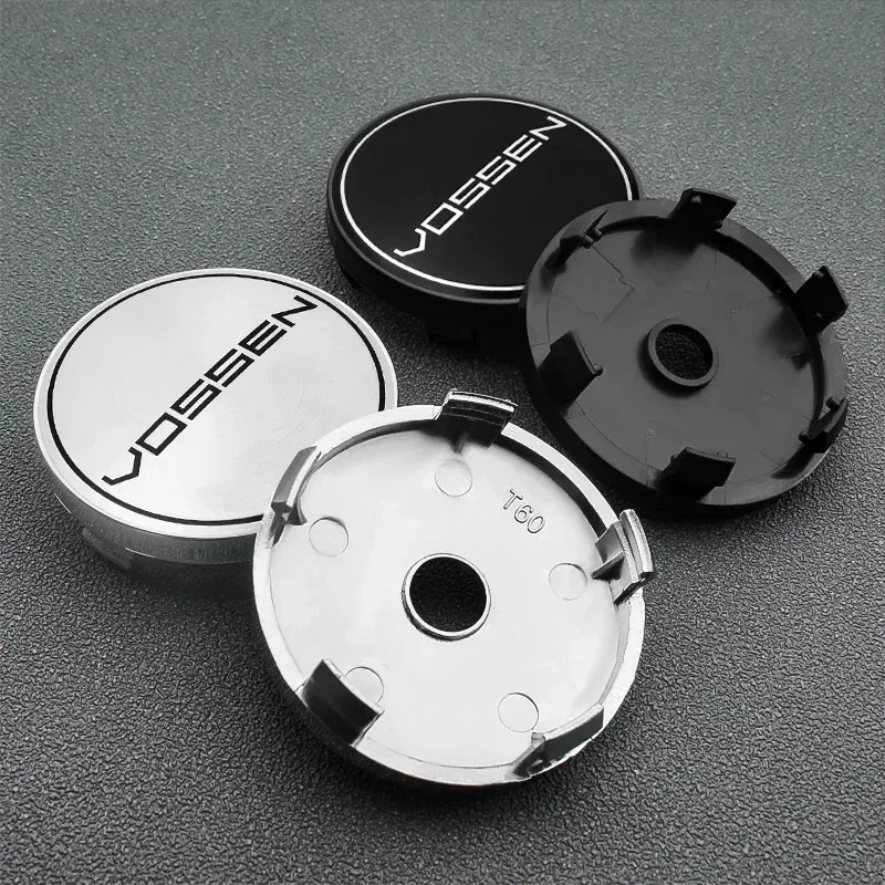 

4Pcs 56mm+60mm Vossen Car Hub Center Wheel Caps Emblem Badge Decals Styling Sticker Accessories