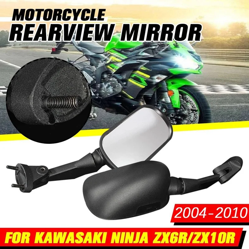 

Newmotorcycle Rear View Mirrors For Kawasaki Ninja ZX6R ZX10R Ninja 650 636 ZX-6R ZX6RR 2005-2008 ZX-10R 2004-2010