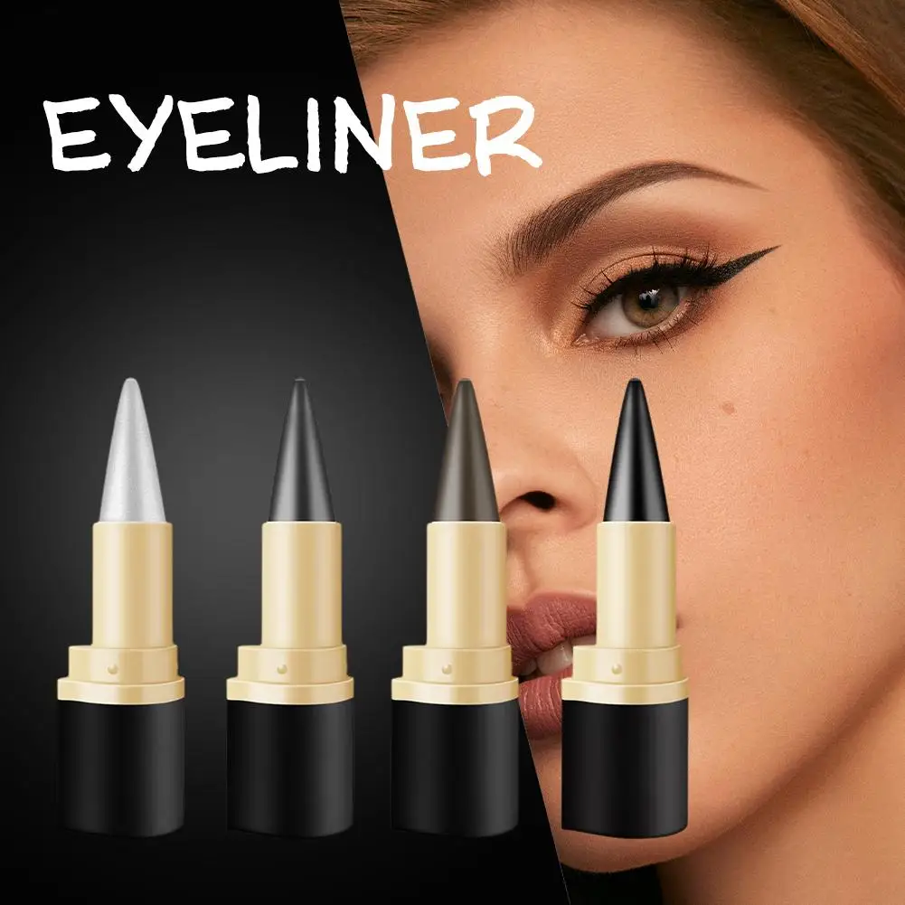 Black Waterproof Eyeliner Quick-drying Single Head Hours Cosmetic Long-lasting Smoked Eyeliner Gel Thick Matte Solid Smooth W6N3