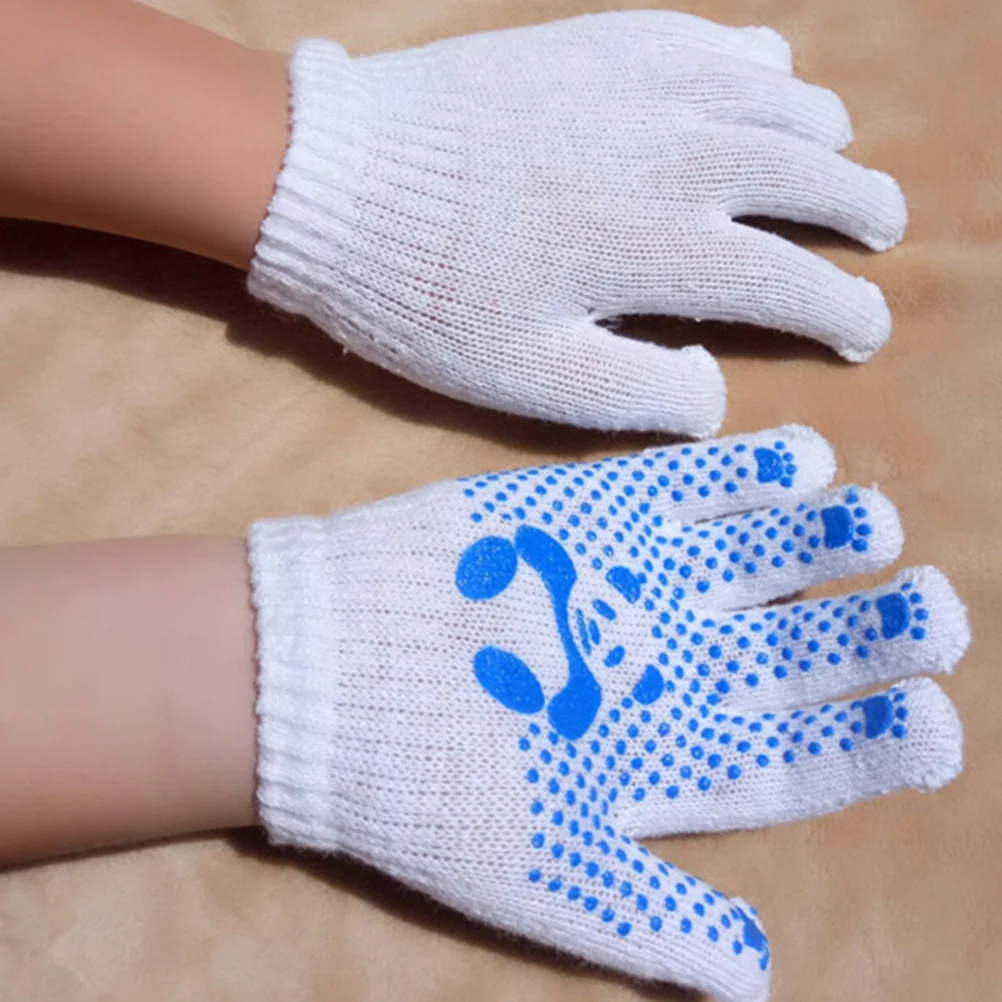 3 Pairs Panda Gloves Womens Working Boy for Children Kids Garden Safety Fabric Yard Gardening Toddler Girls