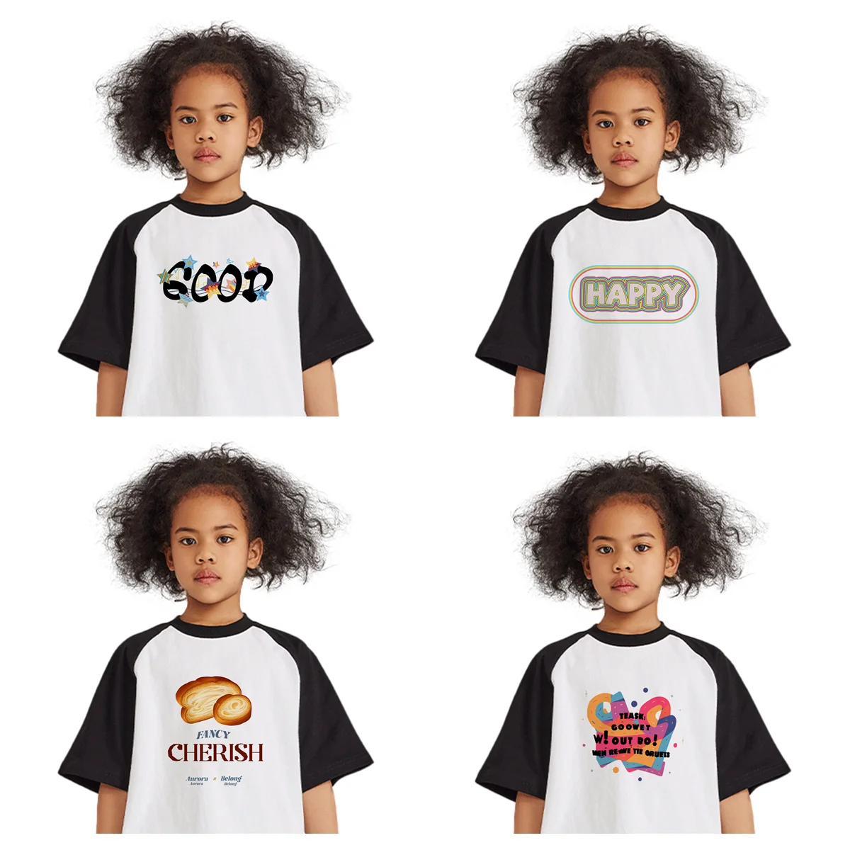 Summer Kids Tees Girls Clothes Fashion Cartoon Letters Print Tops Children Short sleeved Casual Teen Girl T-shirt Festival gifts