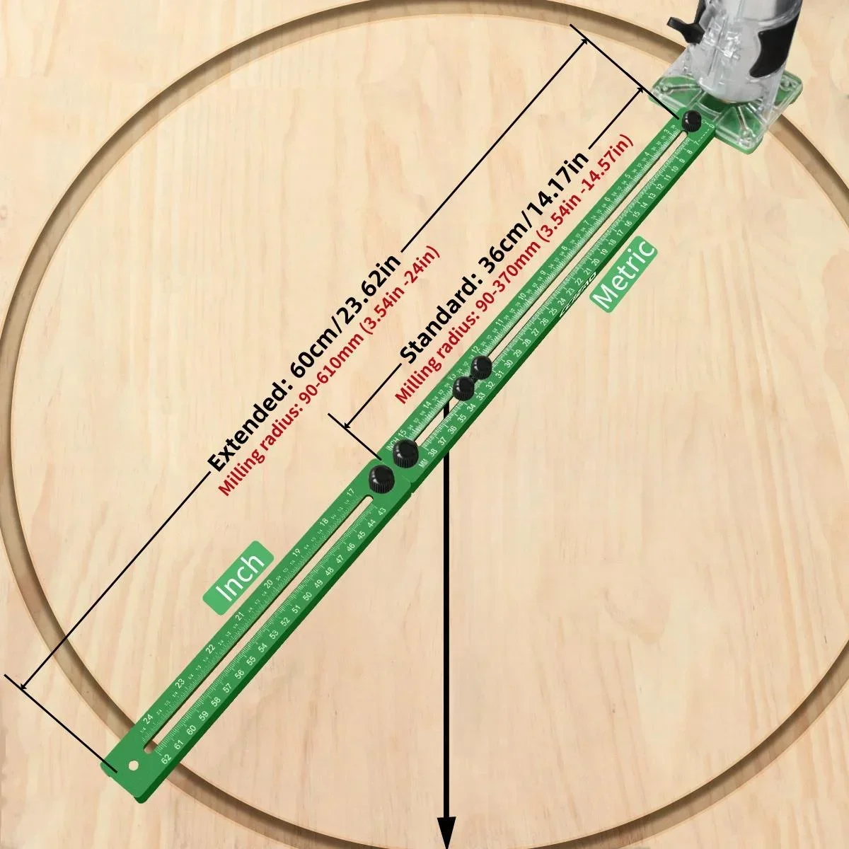 Three in One Cutting Fixture Adjustable Planer Circular Cutting Guide Cabinet Hardware Fixture Router Milling Groove Bracket