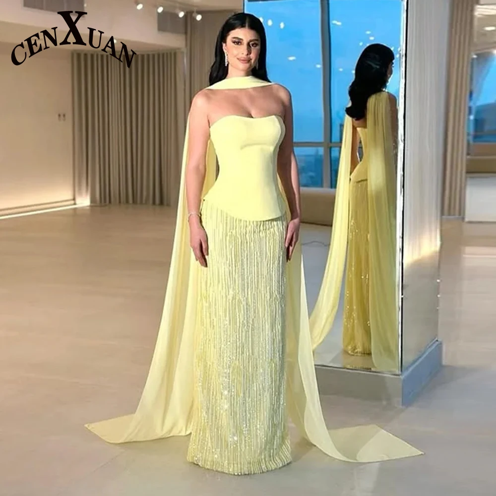 CENXUAN Muslim Evening Dresses for Arabian Shawl Strapless Satin Pleat Wedding Guest Dresses Robe Soiree Plus Customized - AliExpress 320 CENXUAN Muslim Evening Dresses for Arabian Shawl Strapless Satin Pleat Wedding Guest Dresses Robe Soiree Plus Customized - AliExpress 320