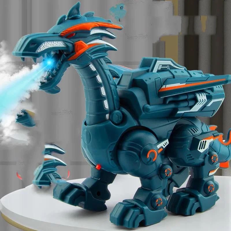 Electric spray mechanical dinosaur toy model multi-function acousto-optic toy