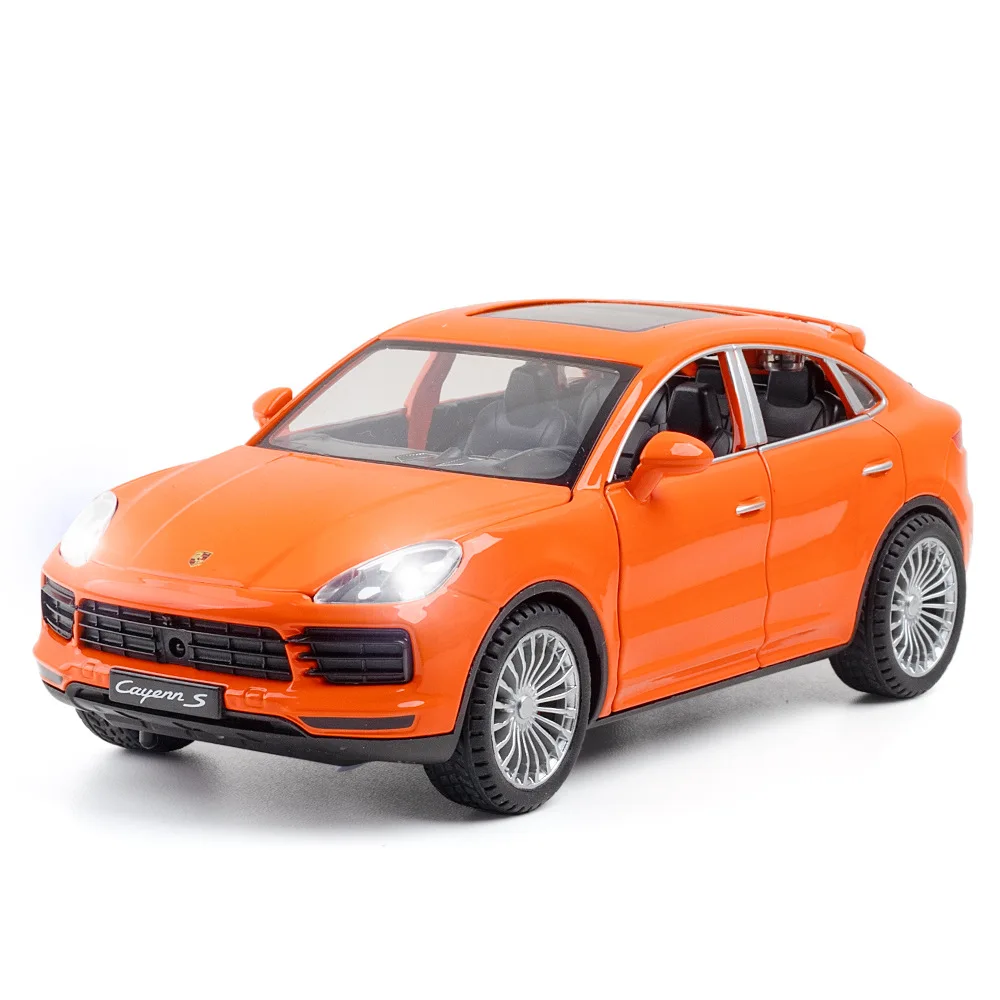 1:24 Porsche Cayenne S Turbo SUV Alloy Car Model Diecasts Metal Toy Car Model Simulation Sound Light Collection Kids Gift