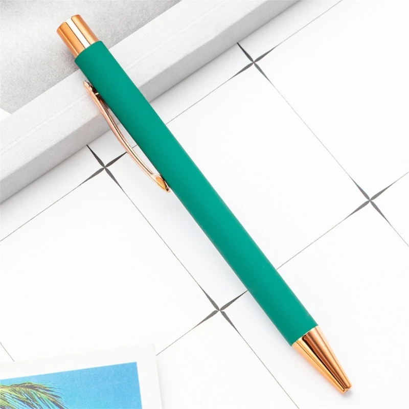 Выдвижная шариковая ручка, 6 шт./комплект, металлическая ручка для подписи, ручка для записей, 1,0 мм, технические принадлежности для студентов