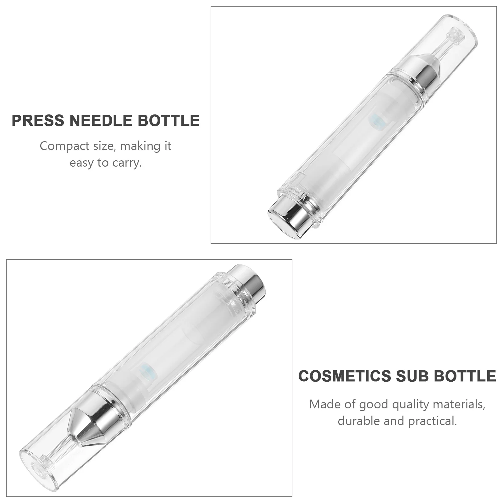 5pcs 5Ml Eye Cream Bottle Vacuum Pressing Sub Bottle Refillable Portable Container For Essential Oil Perfume Travel Cosmetics